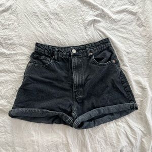 ZARA black denim shorts